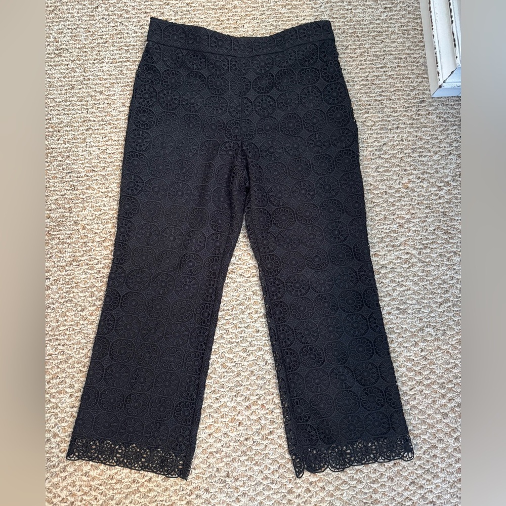 🔖 NWT! | Ann Taylor Petite Flare Pants in Black Lace | Size 10P